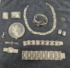 Siam Sterling Silver Vintage Jewelry Bracelet, Earrings, Brooches Ring