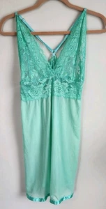 Womens Lingerie Extra Large Lace Chemise Green Unbranded - Picture 1 of 6