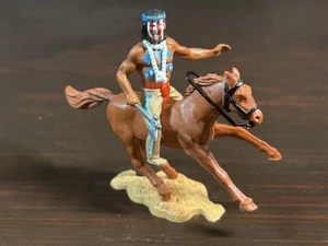 Timpo Apache Indian Warrior Mounted - Conversion - Wild West - 1970s - Picture 1 of 4
