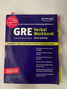 GRE Verbal Workbook - Graduate Record Exam - Fifth Edition, By Kaplan - Imagen 1 de 3