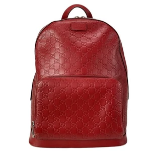 Auth GUCCI Guccissima 406370 Red Leather - Backpack - Picture 1 of 20