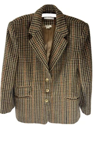 Chaqueta Blazer De Colección Mujeres Mezcla de Lana 12P Academia Preppy Clásica Dinero Antiguo Regal - Imagen 1 de 13