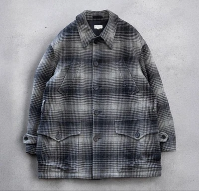 Paul Smith LONDON Plaid Wool Coat Black/Gray 90s/00s Used - Image 1 of 4