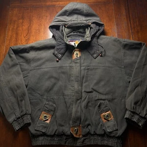 Vintage Structure Expedition Gear Jacket Men’s Medium With Removable Hood Gray - Picture 1 of 13