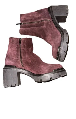 Bota Chelsea Aquatalia Gamuza en Sangre de Buey Talla 8 Nueva Sin Caja Foto 1 de 4