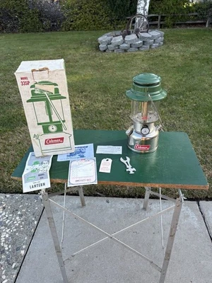 Coleman 335P покрытый фонарь с коробкой и инструкциями 2/81 сделано в Канаде - Изображение 1 из 4