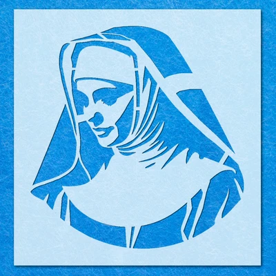 LAZER NINJA Heilige Nonne Schablone, Mylar Airbrush Malerei Wandbild Basteln
