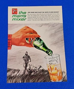 1962 HIGHBALL 7-UP SODA ORIGINAL COLOR PRINT AD "THE MAN'S MIXER" FREE SHIPPING - Picture 1 of 1