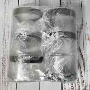 6Pcs 250ml Clear Plastic Jars with Black Lid Food Storage Containers for Kitchen - Picture 1 of 2