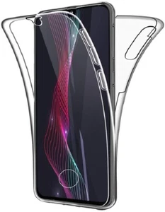 Full Cover Für Samsung Galaxy A50 Silikon TPU 360° Transparent Hülle + Touch ID - Bild 1 von 1