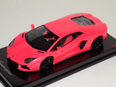 1/18 MR Collection Lamborghini Aventador LP700 Gloss Pink on Carbon Base - Image 1 of 4