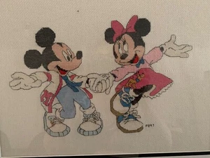 Mickey and Minnie Cross Stitch - Picture 1 of 1