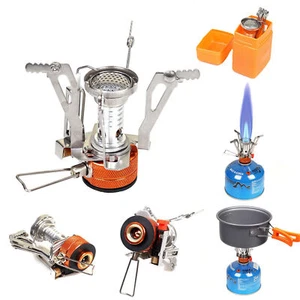 Portable Cookware Gas Camping Stove Butane Propane Burner Outdoor Hiking Picnic - Picture 1 of 14