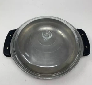 Revere Ware Microwave Fryer Pan Copper Bottom Glass Lid 8 in-88 Clinton IL VTG - Picture 1 of 6
