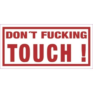 49 pegatinas Hells Angels Support81 ¡DON ́T FUCKING TOUCH! 7,5 cm x 3,5 cm - Imagen 1 de 1