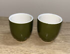 Two Olive Green Eggcups  Egg Cups