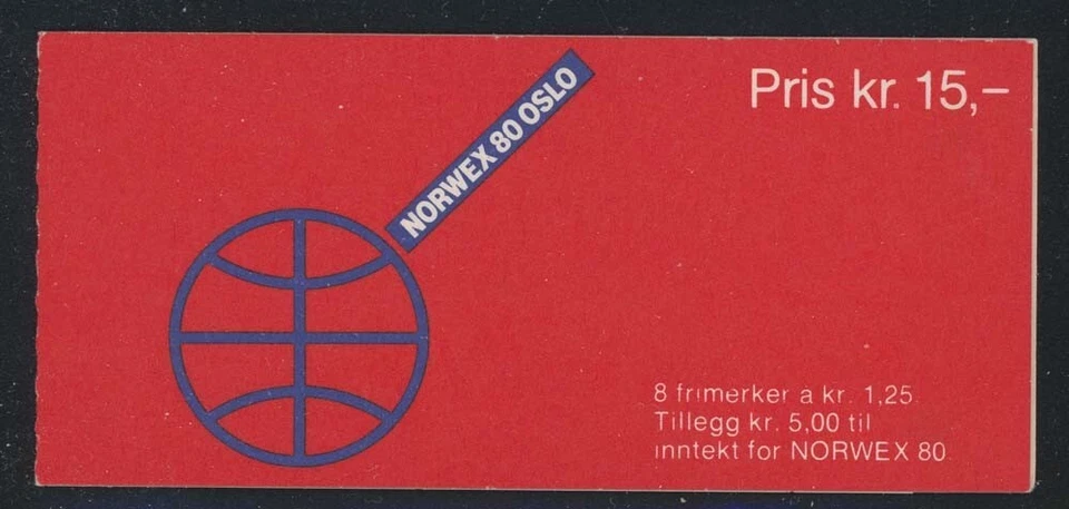 挪威 1980 年 15Kr NORWEX 小册子 Sc# 733a NH — 第 1/1 张图片