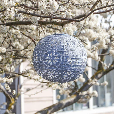 ALLSOP HOME & GARDEN Allsop Solar Lantern - Blue 12 in