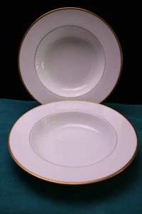 Noritake Goldcroft #4983 zweireimige Suppe/Nudelschalen 8"" Japan 1940er - Bild 1 von 3