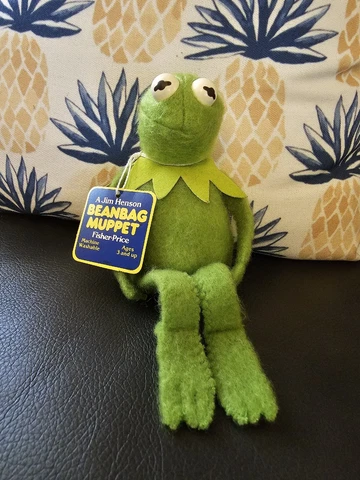 Vintage 1979 KERMIT THE FROG Muppet Bean Bag Plush Fisher Price Toy 864 Cover