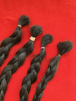 Cabello joven crudo 100 % virgen premium. "4 paquetes de 16"" de largo 107 gramos/3,7 OZ Foto 1 de 3