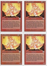 MTG: FIRE ELEMENTAL 6th Edition UNCOMMON; played, Excellent condition x4