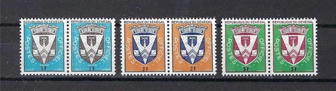 Senegal 1961 Sc# O1-3 arms Official 3 pairs MNH Cover