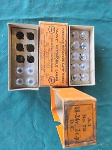 Vintage Box of 15 GE72 Bulbs 18-24V 2CP VOSBURGH MINATURE LAMPS - Picture 1 of 2