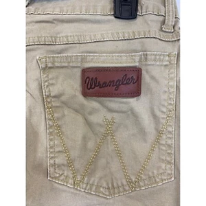 Wrangler Retro Slim Straight Khaki Pants Mens 30x32 - Picture 1 of 5