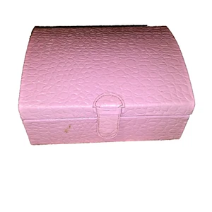 Vintage Pink faux gator Jewelry Box w/ Inner drawer - Picture 1 of 9