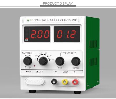 DC Regulated Power Supply 0-15V Model BEST 1502D+ EU Plug • 39.99£