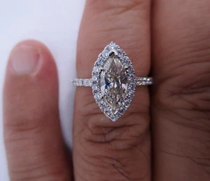 1.50 Carat 18K Gold Diamond Engagement Ring Center=1.00 K-VS2 Value=$13,750 - Picture 1 of 9