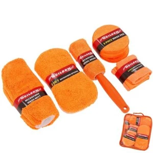Neilsen Cleaning Clear Microfibre Cloth Exterior Valet Car Wash Kit 9pc Set - Picture 1 of 3