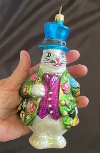 De colección Hopper B. Topper Conejo Conejo ~ Christopher Radko Pascua ~ Adorno de Navidad - Imagen 1 de 7