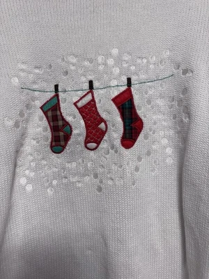 Cabela's Navidad Medias Suéter Para Mujer L 100% Algodón Tejido Vacaciones Foto 1 de 4
