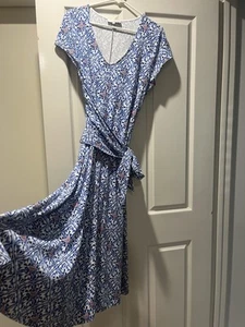 Sportscraft Summer Blue Stretch Dress Size 14 - Picture 1 of 5