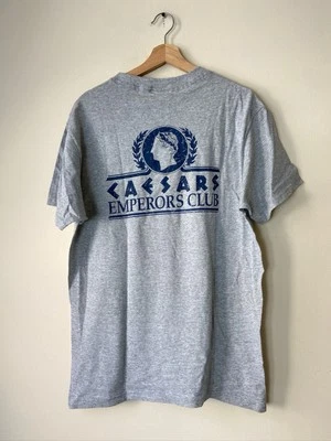 Vintage 90’s Cesar’s Palace Las Vegas Emperors Club Casino Grey Tee Shirt- L - Image 1 of 4