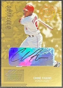 2004 DONRUSS PLAYOFF CHONE FIGGINS GOLD AUTO #02/50 ANGELS - Picture 1 of 2