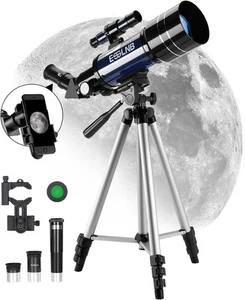 70mm ESSLNB Telescope for Adults, Adjustable Tripod & Phone Adapter - Picture 1 of 10