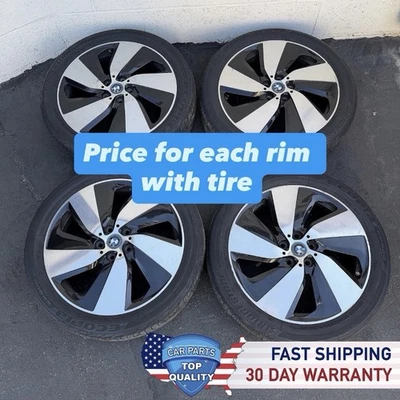 14-21 BMW i3 19x5.5 BLACK REAR ONE Wheel Rim With Tire BRIDGESTONE 175x60x19 - Image 1 of 4