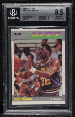 1987-88 Fleer Karl Malone #68 BGS 8.5 HOF - Image 1 of 2