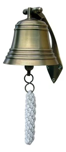 Schiffsglocke Wandglocke aus Antikmessing 10 cm Sea-Club - Bild 1 von 1