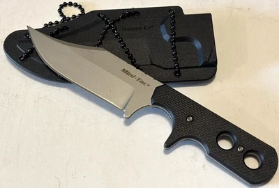 Cold Steel Mini Tac Fixed Knife 3.63" Blade Griv-Ex Handle With Sheath - Изображение 1 из 4