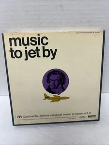 Music to Jet by Continental Airlines Reel To Reel Tape MGM Tape Vol 2 - Imagen 1 de 3