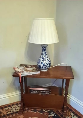 Vintage Parker Knoll Oak  Occasional Side Table with Magazine Rack - Image 1 of 4