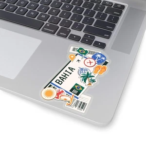 Bahia Naklejka Brazylia Brazylia Flaga Brazylia Naklejka podróżna Naklejka na laptopa - Zdjęcie 1 z 5
