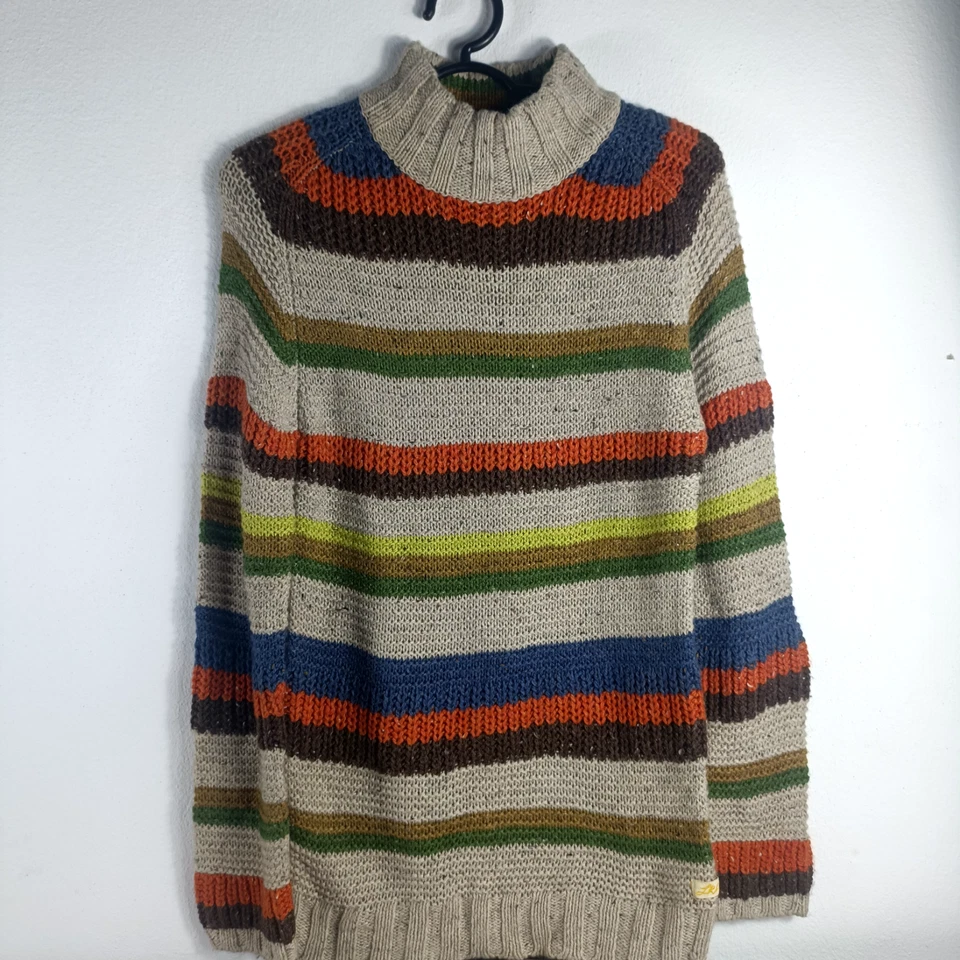 Dashers Chunky Hand Knit Heavy 100% Wool Sweater Men's Crew Neck Size  - Image 1 of 4