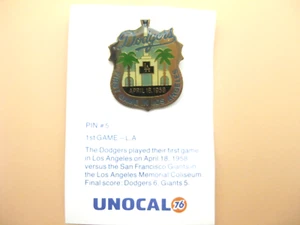 1990 Unocal 76 Dodgers 1st Game In Los Angeles Pin #5 100th Anniversary (NOS) - Picture 1 of 4
