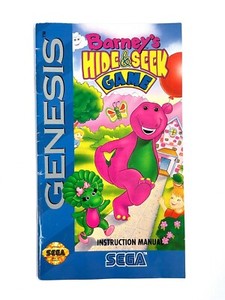 Sega Genesis Barney's Hide and Seek Game Instruction Manual Only  
