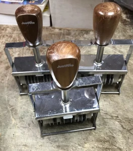 Justrite 54 Self Inking Metal Stamp Lot Of 3  - Picture 1 of 7